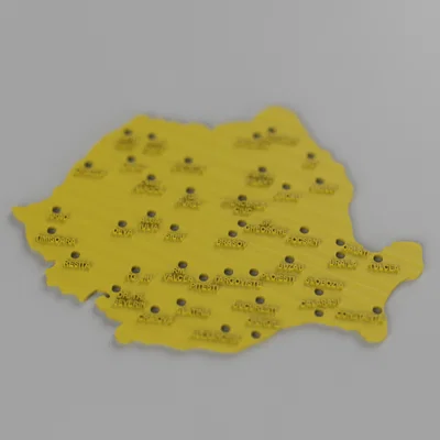 Khuôn mẫu bản đồ Romania (Sablon Harta Romaniei) in 3D cực tiện dụng