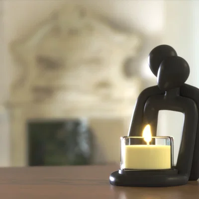 Khay Đựng Nến Hình Cặp Đôi Tối Giản Cho Không Gian Gia Đình