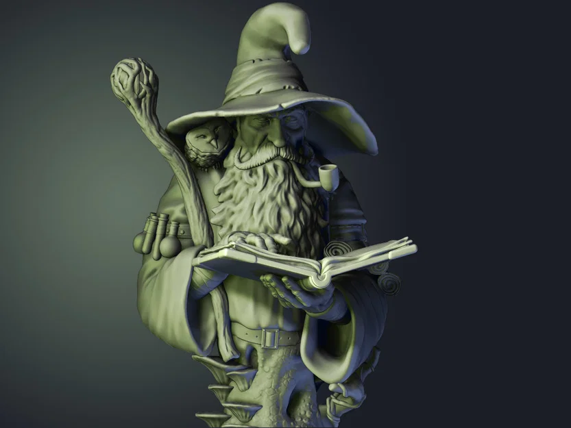 Mô hình tượng bán thân Druid (Pháp sư) ấn tượng cho người yêu thích 3D - Image 1
