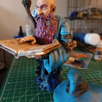 Mô hình tượng bán thân Druid (Pháp sư) ấn tượng cho người yêu thích 3D