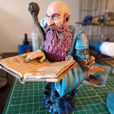 Mô hình tượng bán thân Druid (Pháp sư) ấn tượng cho người yêu thích 3D