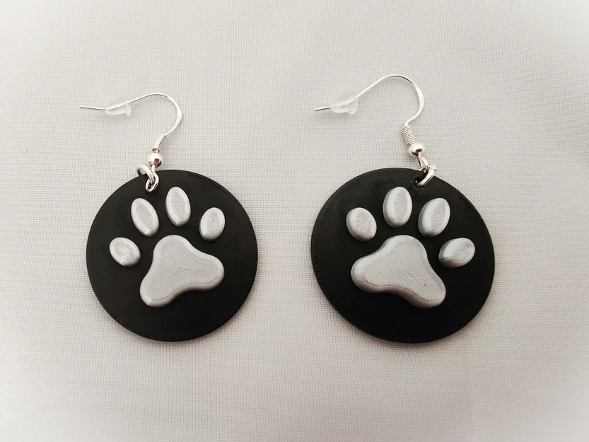 Bông tai hình dấu chân thú cưng xinh xắn (Pawprint Earrings) - Image 1