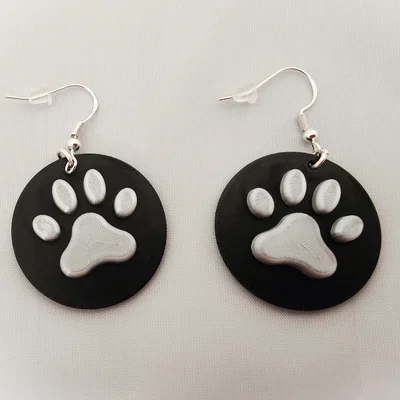 Bông tai hình dấu chân thú cưng xinh xắn (Pawprint Earrings)