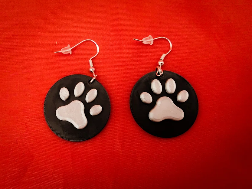 Bông tai hình dấu chân thú cưng xinh xắn (Pawprint Earrings) - Image 2