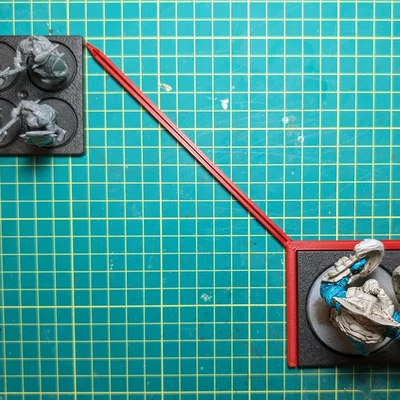 Dụng cụ canh line of sight cho wargaming (Conquest/Warhammer) – kẻ 45°
