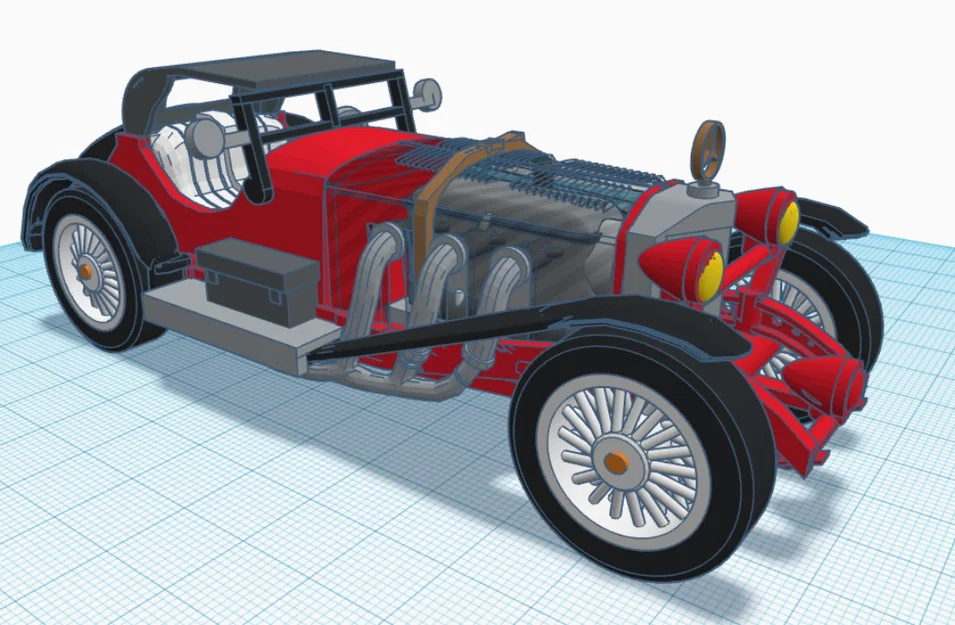 Mercedes SSK năm 1929 tỉ lệ 1:24 – Designer Ed van der Heijden - Image 7