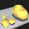 Chậu cây Snoopy phối màu độc đáo - Mô hình in 3D trang trí - Thumbnail 3