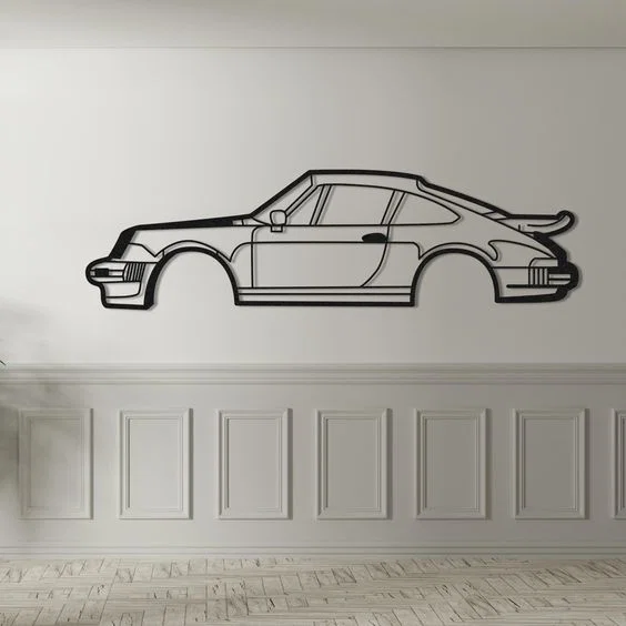 Mô hình trang trí tường Porsche 911 2D độc đáo cho tín đồ xe hơi - Image 1