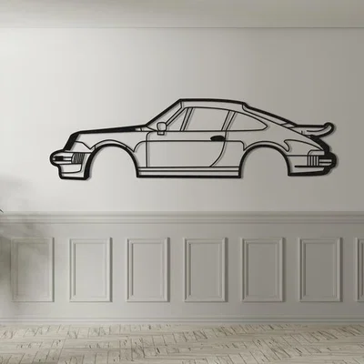 Mô hình trang trí tường Porsche 911 2D độc đáo cho tín đồ xe hơi