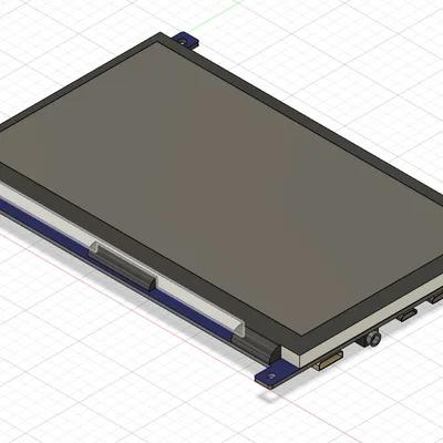 Mô hình 3D màn hình LCD 7 inch Waveshare thiết kế trên Fusion 360