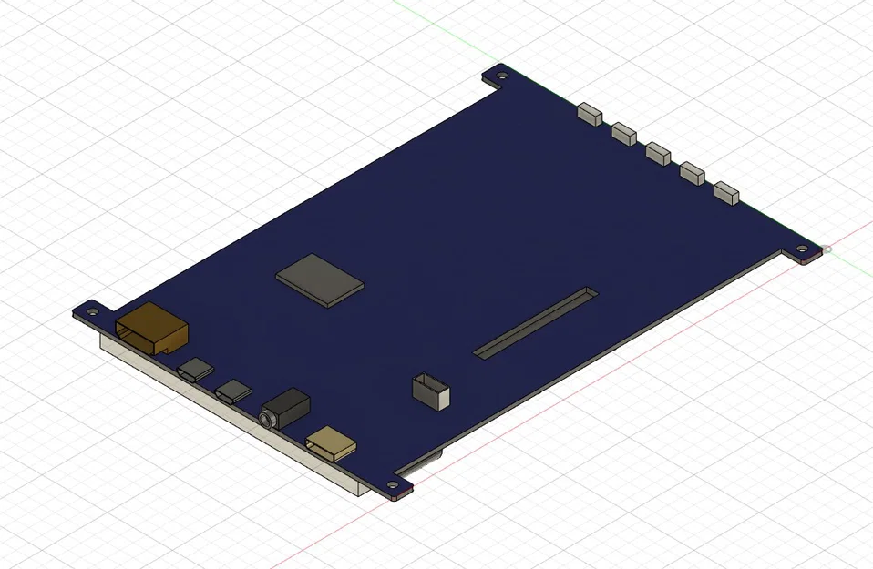 Mô hình 3D màn hình LCD 7 inch Waveshare thiết kế trên Fusion 360 - Image 2
