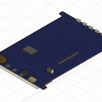 Mô hình 3D màn hình LCD 7 inch Waveshare thiết kế trên Fusion 360