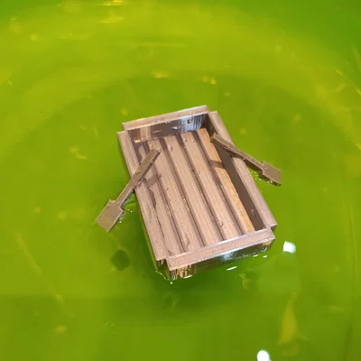 Mô hình thuyền gỗ Minecraft (Minecraft Boat) in 3D cực xinh