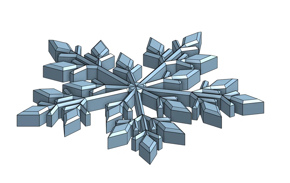 Mô hình bông tuyết (Snowflake) trang trí 3D đẹp mắt - Image 1
