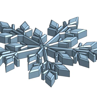 Mô hình bông tuyết (Snowflake) trang trí 3D đẹp mắt