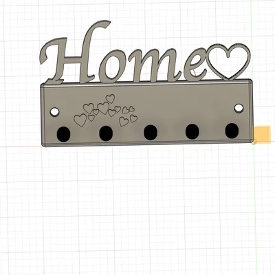 Móc treo chìa khóa 3D hình chữ Home trang trí tinh tế cho tổ ấm