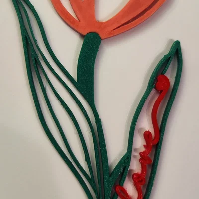 Mẫu in 3D Valentine Tulip trang trí xinh xắn cho ngày lễ tình yêu