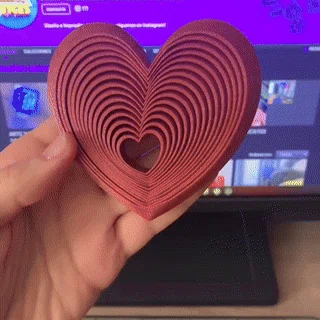 Trái tim fidget Valentine - Print in place