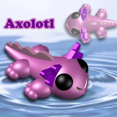 Mô hình Axolotl đồ chơi bồn tắm 3D đáng yêu cho bé