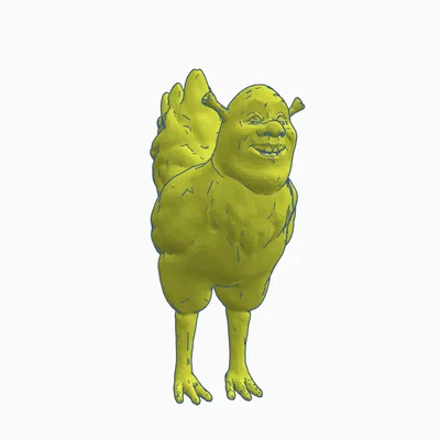 Mô hình chú gà lai Shrek (SHREKIN) in 3D độc đáo