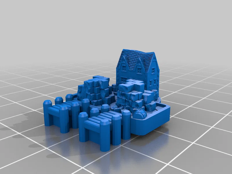 Mô hình 3D Cảng Biển và Kho Gạch cho Board Game Settlers of Catan - Image 1