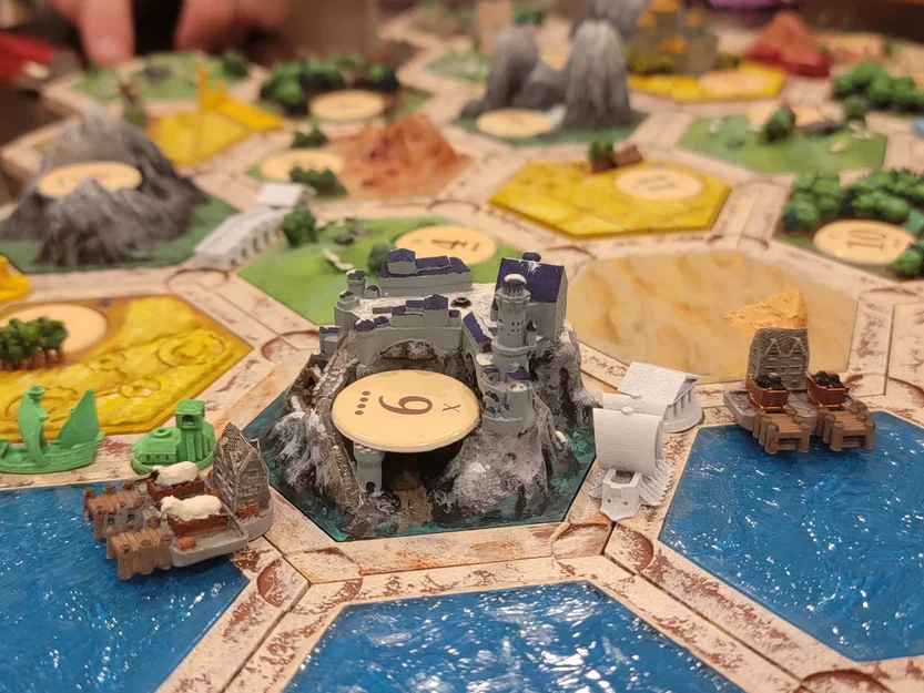Mô hình 3D Cảng Biển và Kho Gạch cho Board Game Settlers of Catan - Image 2
