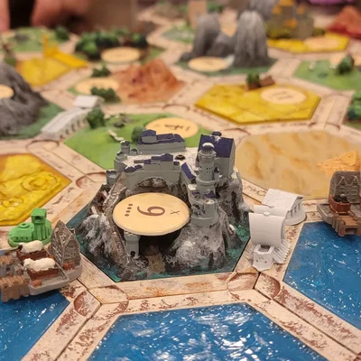 Mô hình 3D Cảng Biển và Kho Gạch cho Board Game Settlers of Catan