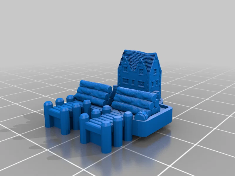 Mô hình cảng gỗ 3D Wood Port trang trí bàn chơi Settlers of Catan - Image 1