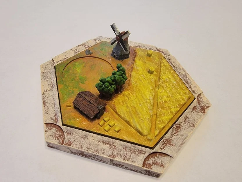 Ô đất lúa mì có cối xay gió cho board game Settlers of Catan - Image 1