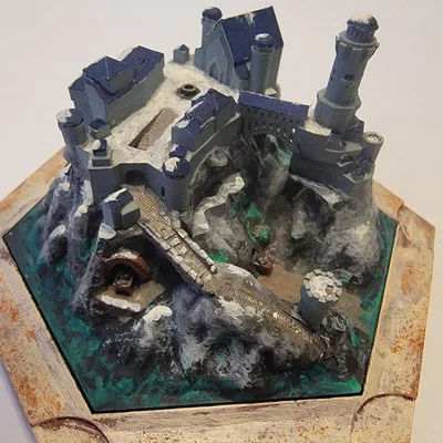 Mô hình lâu đài tài nguyên Ore cho board game Settlers of Catan
