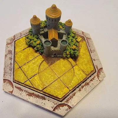 Mô hình 3D ô tài nguyên ngũ cốc kèm lâu đài cho Settlers of Catan