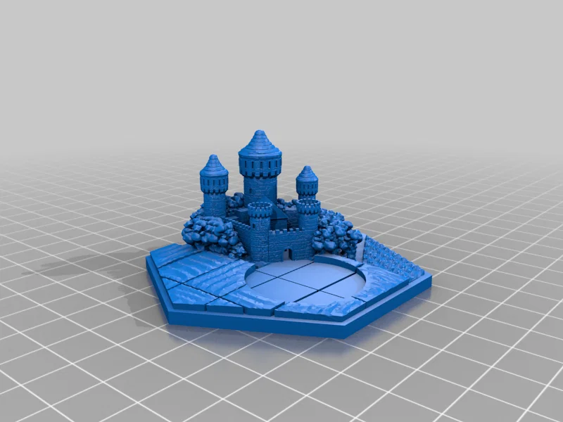 Mô hình 3D ô tài nguyên ngũ cốc kèm lâu đài cho Settlers of Catan - Image 2