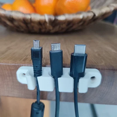 Giá đỡ dây cáp để bàn (Cable Organizer) - Gọn gàng, dễ in