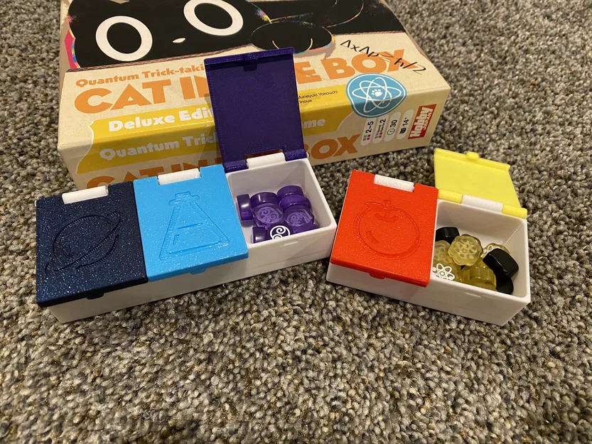 Cat in the Box Organizer – Bộ hộp đựng linh kiện nắp bản lề - Image 1