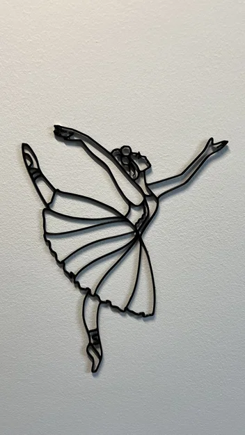 Mẫu tranh treo tường hình vũ công Ballerina nghệ thuật - Image 1