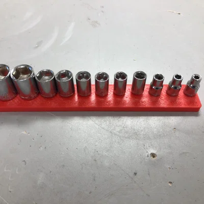 Khay sắp xếp đầu khẩu vặn ốc (SAE Socket Holder) in 3D gọn gàng