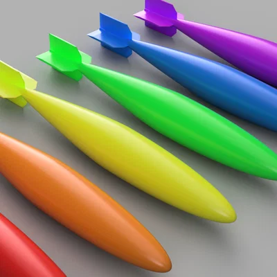 Mô hình đồ chơi ngư lôi (torpedo) in 3D cho hồ bơi