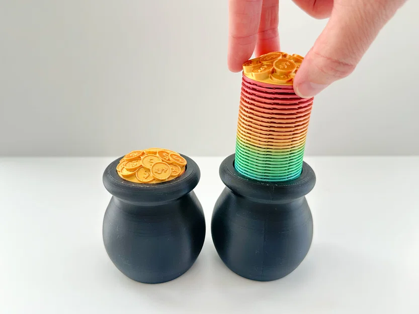 Pot of Gold Slinky (2 Sizes) – Nồi vàng lò xo (2 kích thước) - Image 2