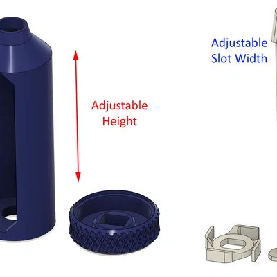 Bộ ép tuýp kem đánh răng ratchet (parametric chiều cao & bề rộng khe)