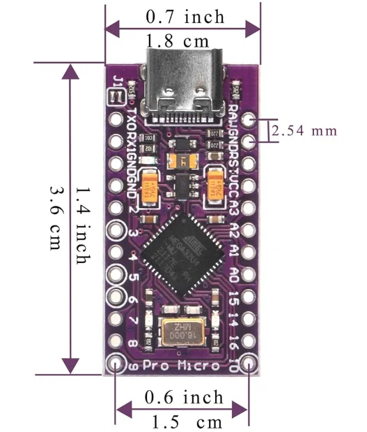 Ngàm Gắn Arduino Pro Micro USB-C Tiện Lợi Cho Dự Án DIY - Image 2