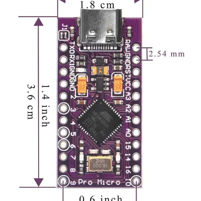 Ngàm Gắn Arduino Pro Micro USB-C Tiện Lợi Cho Dự Án DIY