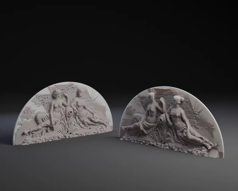 Mô hình phù điêu trang trí Garden Wall cổ điển file STL - Image 1