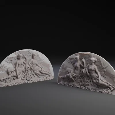 Mô hình phù điêu trang trí Garden Wall cổ điển file STL