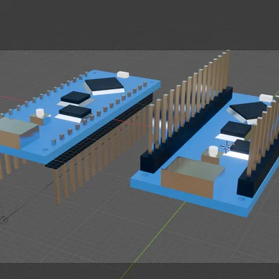 Mô hình giả lập kích thước Arduino Nano Every hỗ trợ in 3D vỏ hộp