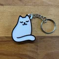 Móc khóa chú mèo ngồi (Siting Cat Keychain) - Mô hình in 3D đáng yêu - Thumbnail 1