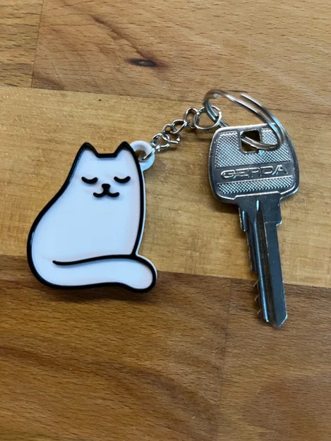 Móc khóa chú mèo ngồi (Siting Cat Keychain) - Mô hình in 3D đáng yêu - Image 2