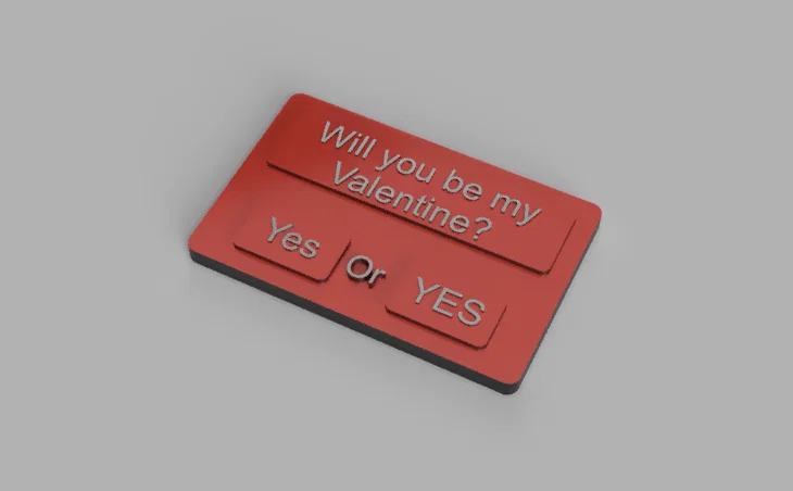 Thẻ tỏ tình Valentine độc đáo 3D - Will you be my Valentine? - Image 1