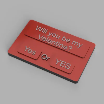 Thẻ tỏ tình Valentine độc đáo 3D - Will you be my Valentine?