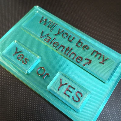 Thẻ tỏ tình Valentine độc đáo 3D - Will you be my Valentine?