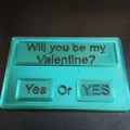 Thẻ tỏ tình Valentine độc đáo 3D - Will you be my Valentine? - Thumbnail 3